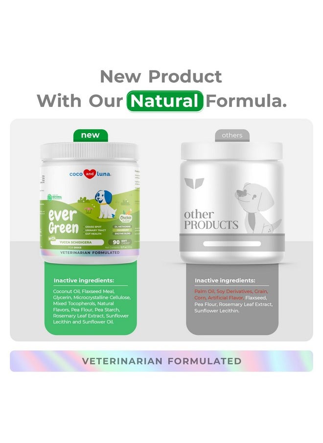 Coco and Luna Grass Burn Spot Soft Chews - Pee Grass Spot Saver Caused by Dog Urine - Dog Urine Neutralizer for Lawn, with Canine Enzyme Blend, Probiotics, and Cranberry.  - Image 4
