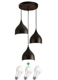 NAGAFA SHOP Pendant Light For Creative Living Room Dining Room Bedroom Home Study Room Modern Cafe Bar Clothing Store Chandelier Light With 9 Watt 3 Bulb  - Image 3