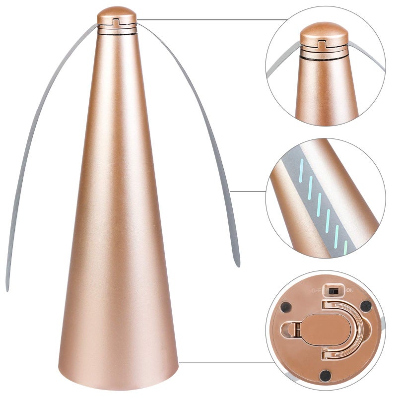 PIAOPIAONIU 3 PCS Fly Fan for Table Picnic Gold Fly Fan Outdoor Food Fruit Fans for Indoor Outside Meal Table Fly Fan for Restaurant Home Party - Image 3