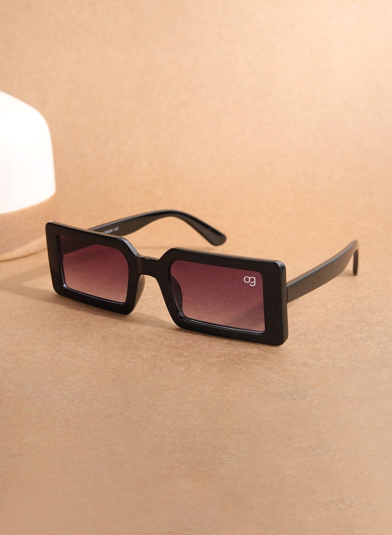 ووجلز نظارات شمسية مستطيلة أنيقة بحماية 100% من الأشعة فوق البنفسجية للرجال والنساء - Image 1