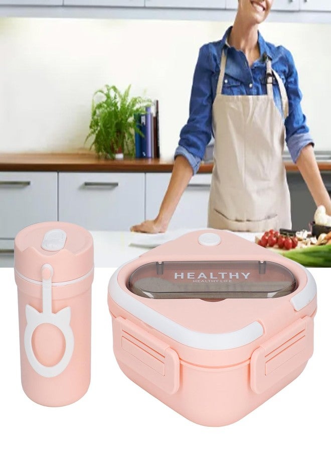 زيروديس علب غداء زيروديس، علب وجبات خفيفة بسيطة، علبة مع عيدان طعام وملعقة، سهلة الحمل، علبة تخزين طعام بثلاثة أقسام للعمل والسفر () - Image 2