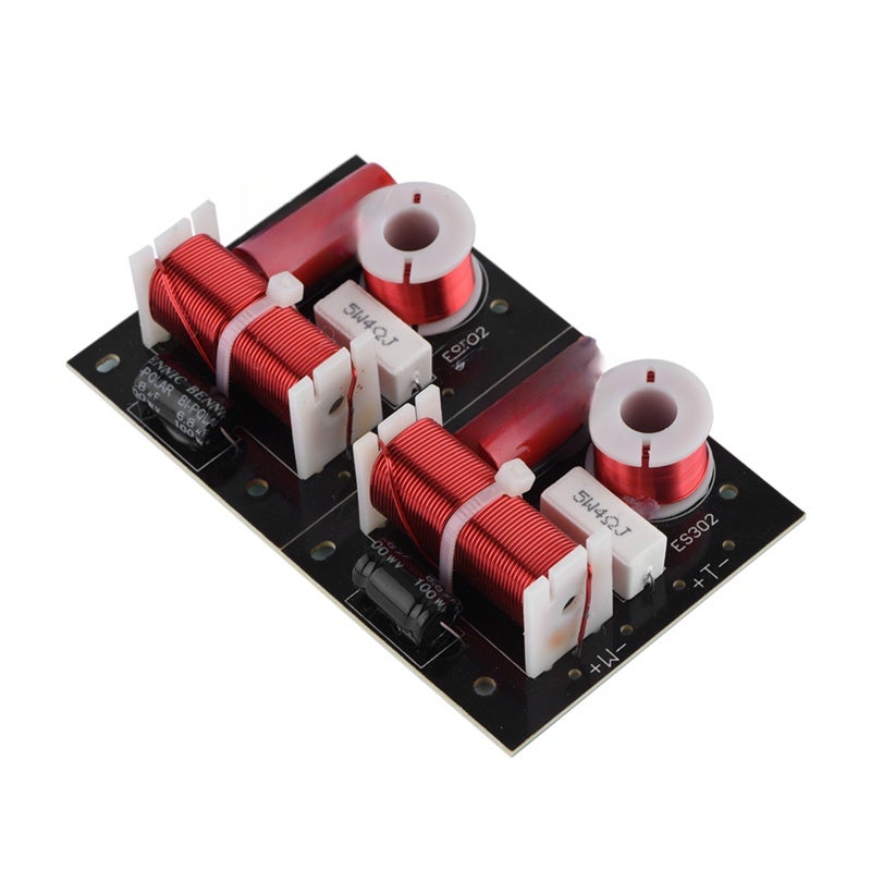 Speaker Frequency Divider 2 Way Wire Wound Ceramic Resistor & High-quality Metal Film Capacitors Enhanced Sound Quality Hi-Fi Sound Filter - Dual Frequency Dividing Audio Signal Separator for DIY Spea - Image 3