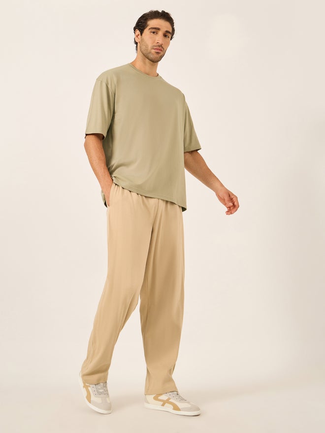 Styli Cotton Rich Oversized T-Shirt with Crew Neck - Image 2