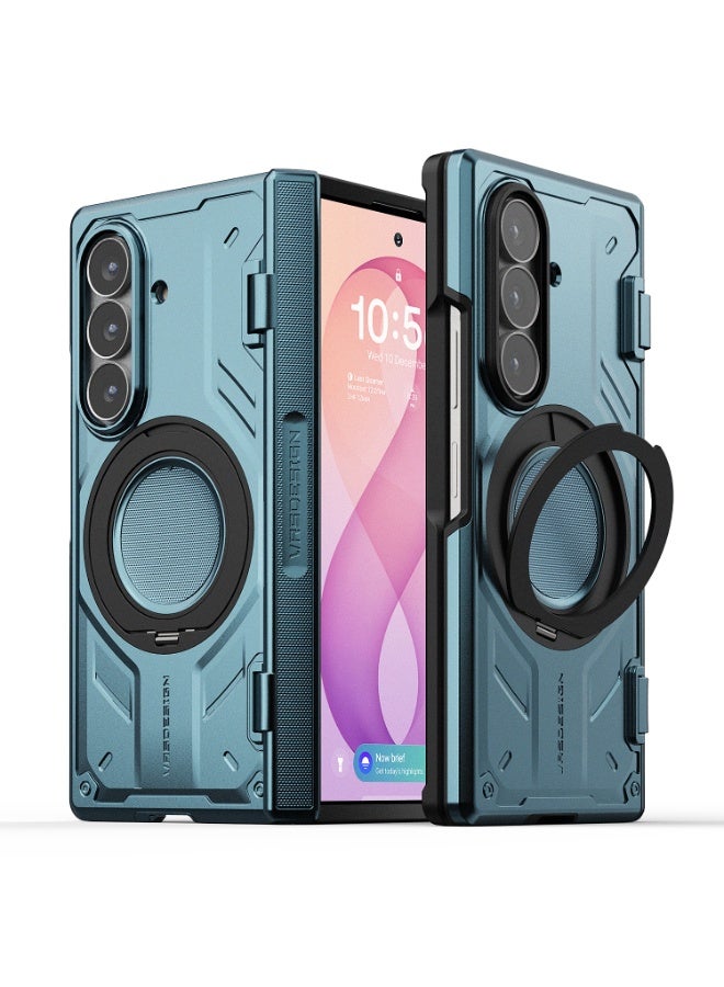 Terra Guard Active Samsung Galaxy Z Fold 8 Ultra Case Cover (MagSafe Compatible) with Rotating Magnetic Stand - Ice Blue
