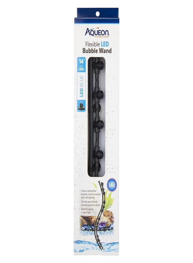 Aqueon Fish Tank Aquarium Flexible LED Accent Light and Bubble Wand, Blue, 14 Inch - Image 1