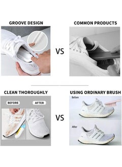 Meetion Professional Cleaning Shoe Brush, Multifunctional Long Handle Shoe Brush Cleaner, Hangable Soft Bristle Shoes Cleaning Scrubber (White)  - Image 5