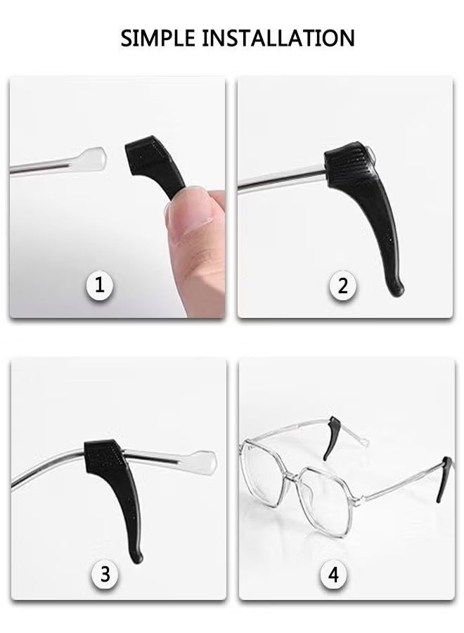8 Pairs Eyeglass Ear Grip Anti Slip, Glasses Holder, Safety Eyewear Retainers for Sunglasses Presbyopia Glasses Sports Glasses - Image 4
