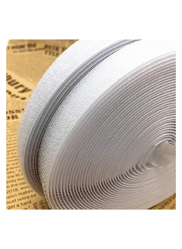 PROMASS Self Adhesive Hook and Loop Tape Roll Adhesive Double-Sided Gum Mounting Tape for Picture and Tools (white) - Image 3