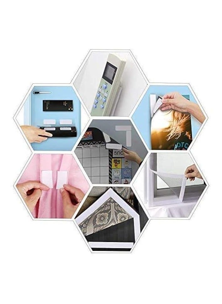 PROMASS Self Adhesive Hook and Loop Tape Roll Adhesive Double-Sided Gum Mounting Tape for Picture and Tools (white) - Image 4