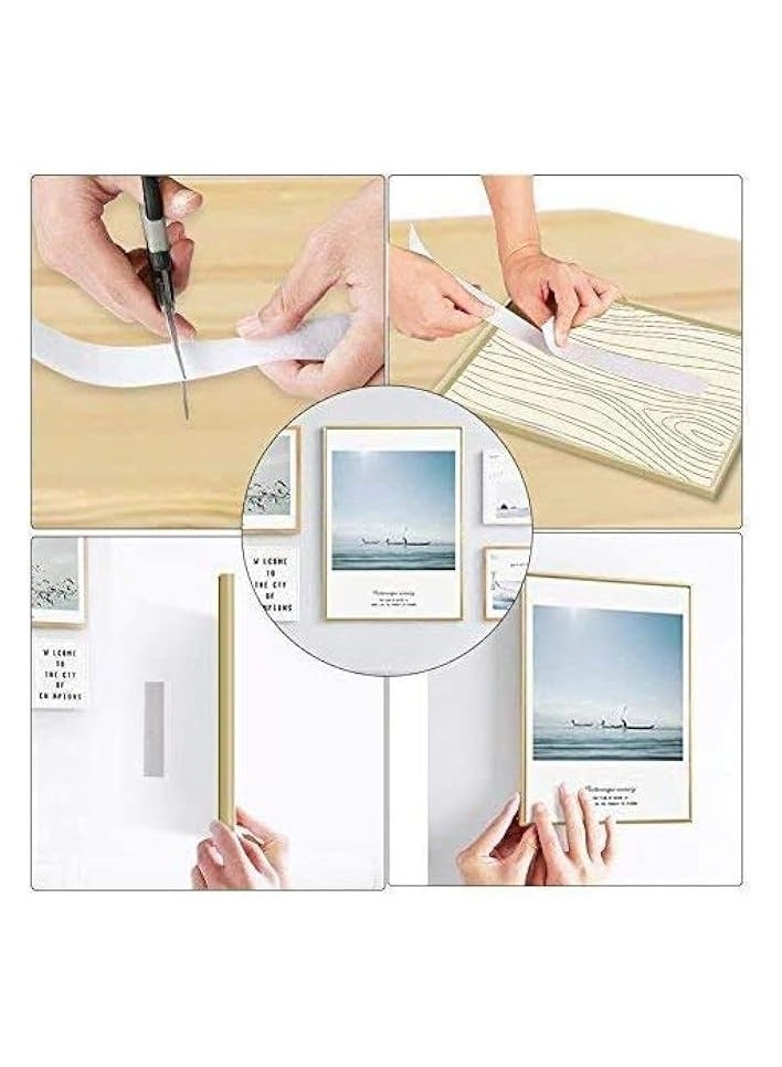 PROMASS Self Adhesive Hook and Loop Tape Roll Adhesive Double-Sided Gum Mounting Tape for Picture and Tools (white) - Image 5