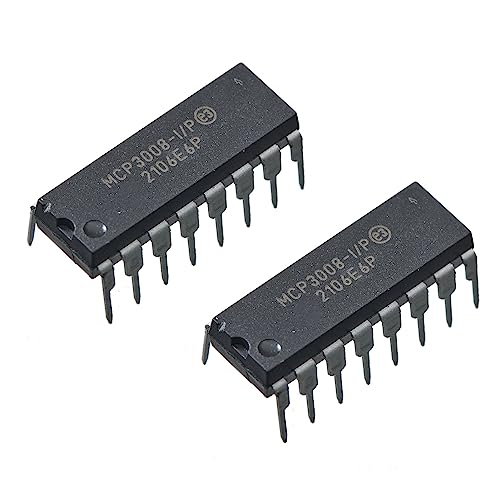 Bridgold 2pcs MCP3008-I/P MCP3008 MCP 8-Channel 10-Bit A/D Converters with SPI Serial Interface 2.7V,DIP-16. - Image 1
