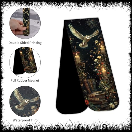 MENIFEND 45PCS Dark Academia Magnetic Bookmarks, Gothic Floral Aesthetic Magnet Book Mark Clips for Reading Women, Dark Romance Merch Bookish Accessories and Gifts for Book Lovers - Image 4