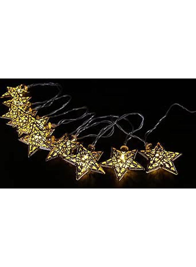 LED String Star Lights Curtain Ramadan Decoration 10 Stars