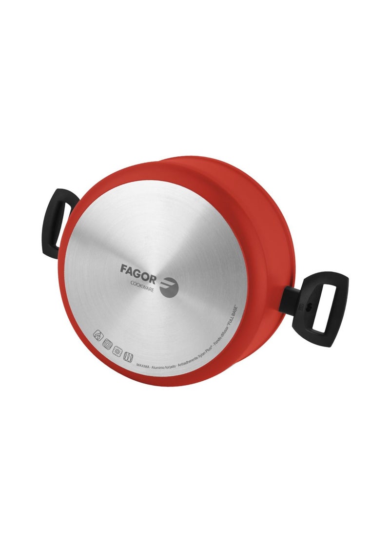 fagor MAXIMA RED COLOR POT+STRAINER STEAMER 20CM  - Image 2