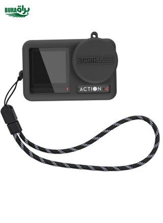For DJI OSMO Action 4 / 3 STARTRC Silicone Shockproof Case with Lens Cap & Strap (Black) - pzsku/ZB5BEBFEE421B3C8247ABZ/45/_/1738345762/072a04da-6ee5-483d-b617-f37d7aeaf728