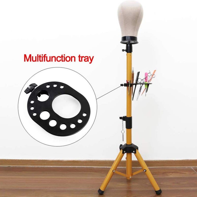 AliLeader Wig Tray for Tripod Caddy & Wig Stand - Adjustable Multifunctional Tray for Hairdressing (Black) - Image 4