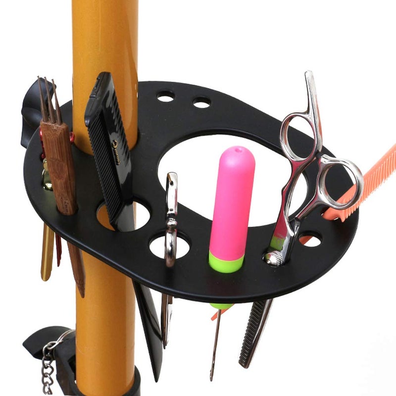 AliLeader Wig Tray for Tripod Caddy & Wig Stand - Adjustable Multifunctional Tray for Hairdressing (Black) - Image 1