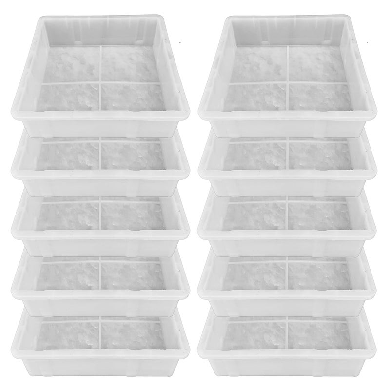 Reyal Reyal Super Light Plastic 8 X 8 FOUR SQUARE Paver Block mould60mm White Pack of 10 
