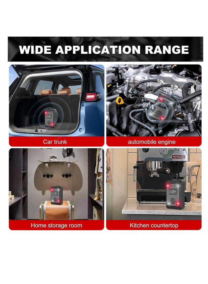 Excefore 2 in 1 Rodent Repeller Under Hood Professional Mouse Repeller and Indoor Ultrasonic Rat Repellent Mice Deterrent with Strobing Light 12 24V Vehicle Auto Truck RV or Battery Model for Outdoor Indoor - Image 4