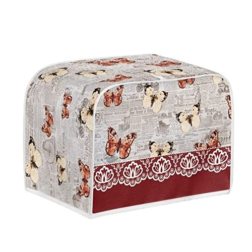 Talayituse Butterfly Flower Print 2 Slice Toaster Covers Dust Protection Bread Maker Covers Toaster Oven Cloth Cover Kitchen Accessories Washable Appliance Cover - Image 2