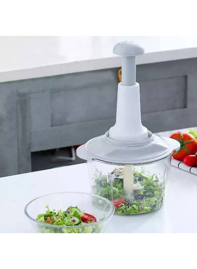 الفرامة اليدوية سهلة الاستخدام لتقطيع اللحوم والخضروات بسعة 2 لتر لتوفير الوقت والجهد - Image 5