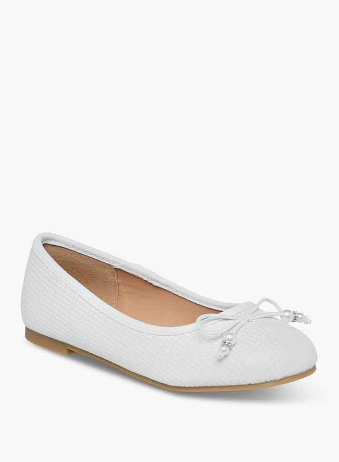 Little Missy Bow Accent Slip-On Ballerina Shoes - Image 2
