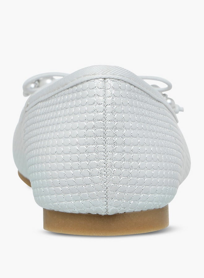 Little Missy Bow Accent Slip-On Ballerina Shoes - Image 5