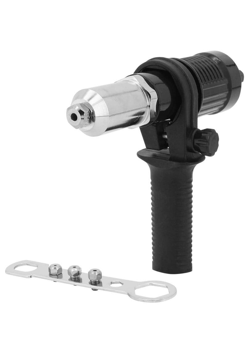 Excefore Rivet Gun Adapter Kit, Professional Rivet Gun Adapter with Handle Grip Riveter Drill Attachment Riveting Hand Tool - Rivet Attachment for Cordless Screwdrivers and Drills  - Image 1