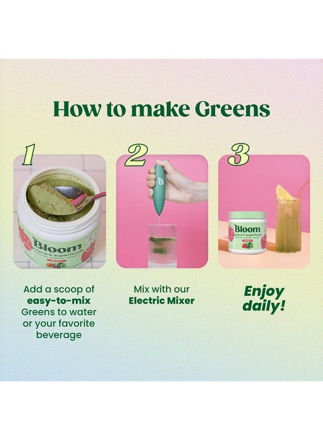 Bloom Nutrition Super Greens Powder Smoothie & Juice Mix - Probiotics for Digestive Health & Bloating Relief for Women, Digestive Enzymes with Superfoods Spirulina & Chlorella for Gut Health (Berry) - Image 5