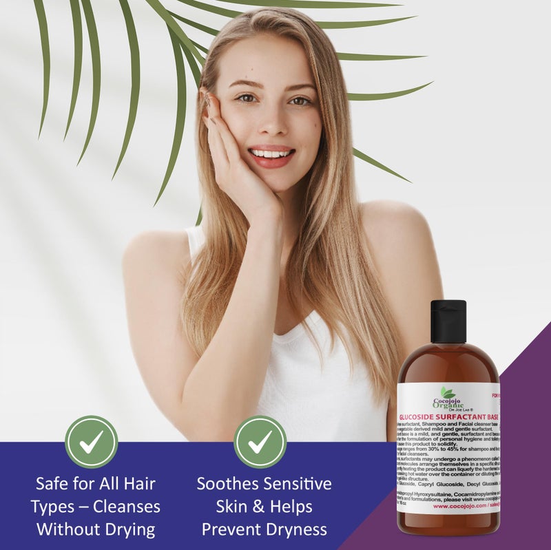 cocojojo Coco Glucoside Natural Surfactant - Surfactants for Soap Making DIY Shower Gel, Skin Care, Body and Face Wash, Plant Derived, Natural - 16 Oz - Image 5