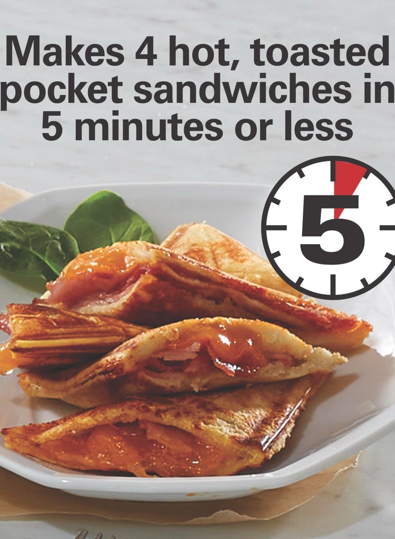 آر إيه أف مكواة وافل، شواية بانيني، وماكينة سندويشات، 3 في 1، شواية بانيني، ومكواة سندويشات مع ألواح غير لاصقة قابلة للإزالة، مؤشرات ضوئية، ومقبض بارد الملمس، مثالية لطهي الجبن المشوي، شرائح اللحم، والوجبات الخفيفة، 850 واط - Image 5