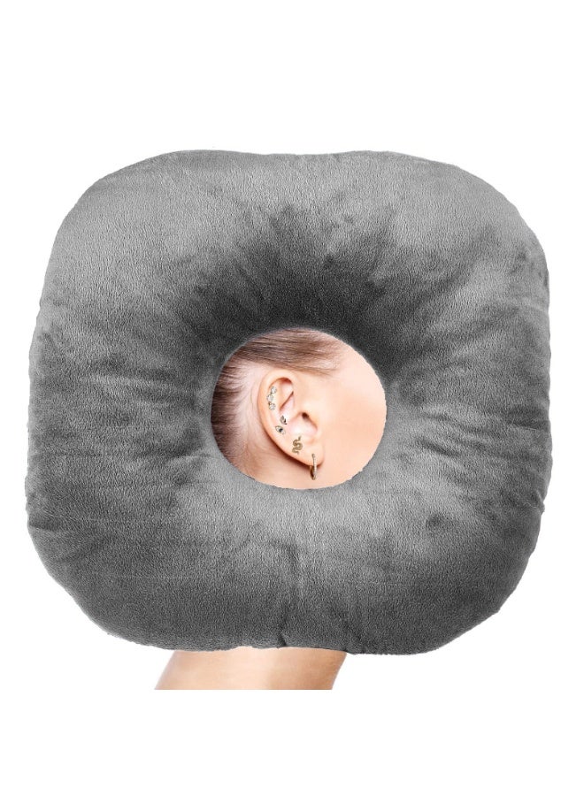 عام **وسادة نوم جانبية مفرغة لحماية الأذن (22x22x9 سم) - للراحة بعد ثقب الأذن، ناعمة وجيدة التهوية** - Image 1