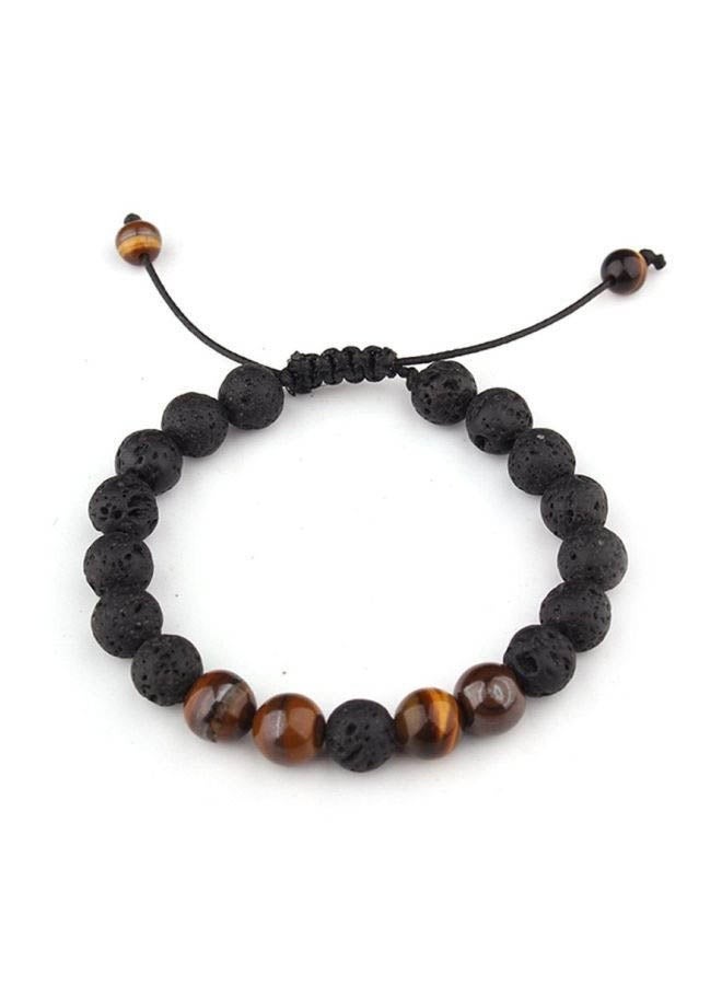 Lava Stone Beaded Charm Bracelet  - Image 2