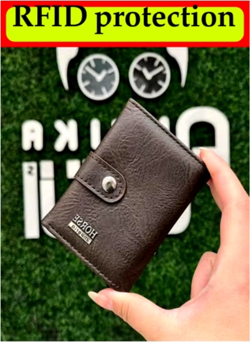 Horse Slim smart wallet with multiple card slots and a full cash compartment characterized by RFID protection. - Image 1