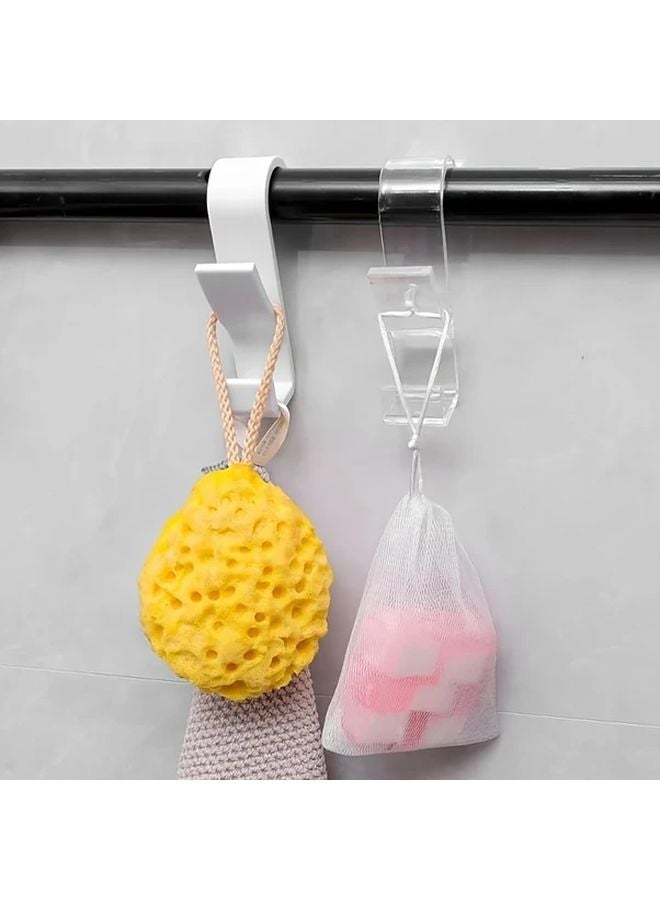 White 2pcs Bathroom Hanger Clips Heated Towel Radiator Rail Hook Holder Multifunction Drying Rack - Image 5