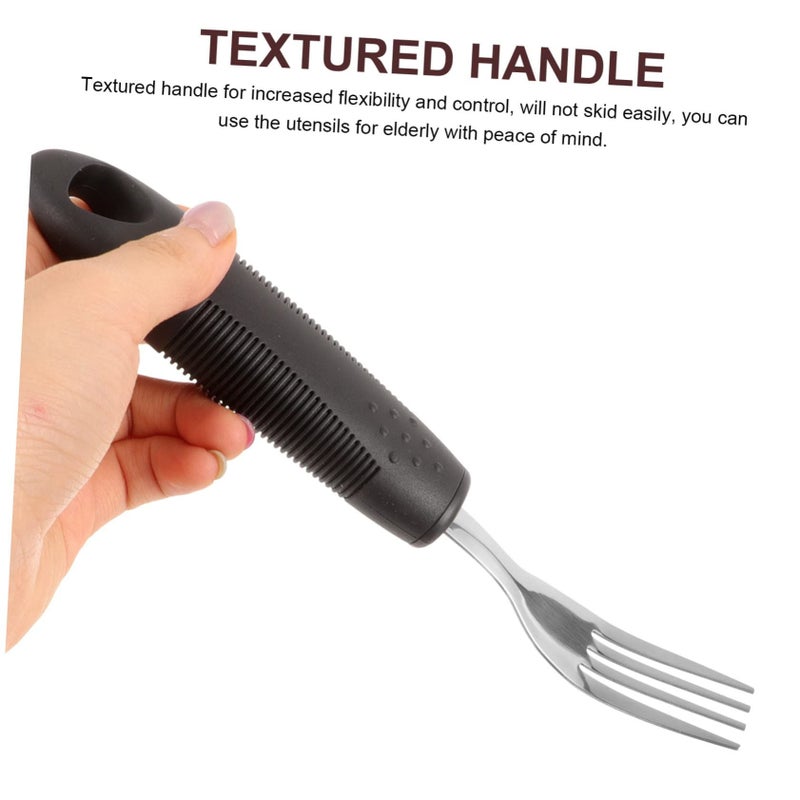 3Pcs Adaptive Eating Utensils Non Slip Cutlery For Elderly And Disabled Lightweight Portable Silverware - Image 4