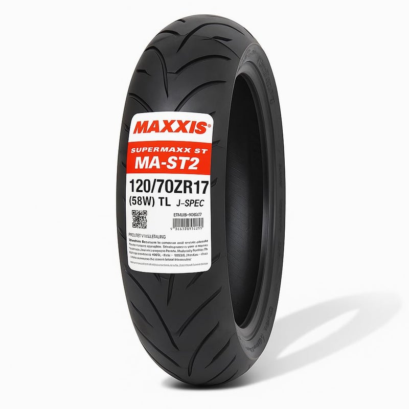 MAXXIS Supermaxx ST MA-ST2-J 120/70ZR17 58W TL – Front Motorcycle Sport Touring Tire | Radial Tubeless, Nano-Silica Compound, OE for KTM 790 Duke - Image 2