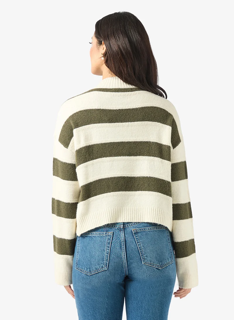 VERO MODA Vminez Long Sleeve Crew Neck Pullover Sweater