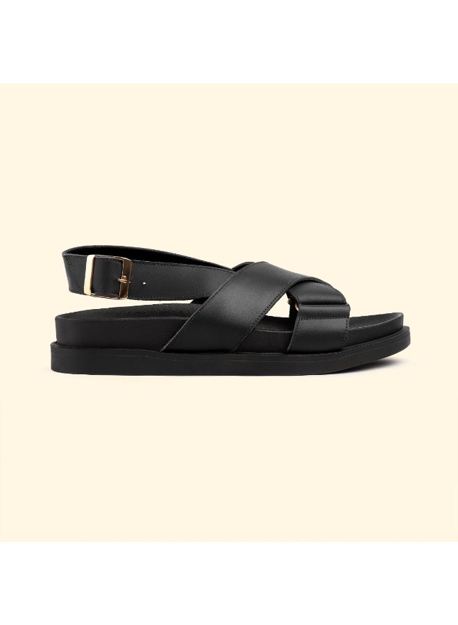 BOU AYLA CROSS SLIDES - Ayla Noir - Image 1