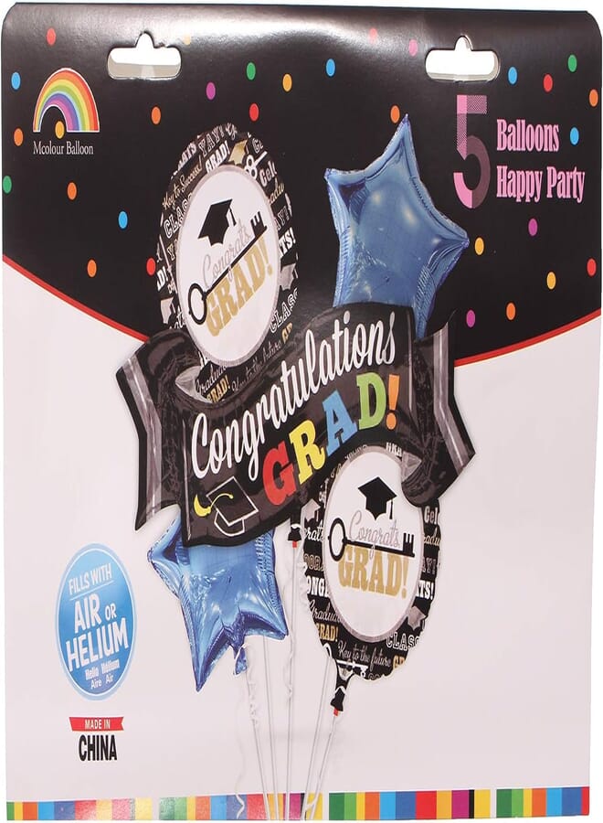 Mcolour Balloon Grduation Balloon Set 5 Pcs