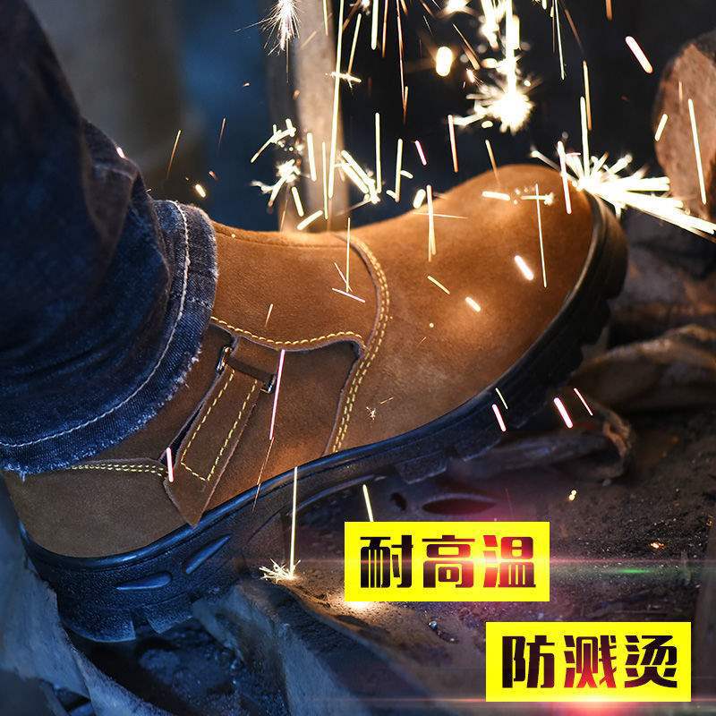 Welder Labor Protection Shoes Men'S Steel Toe Caps Anti-Smash, Anti-Puncture, Wear-Resistant, Anti-Scalding Work Shoes Construction Site Shoes - Image 3
