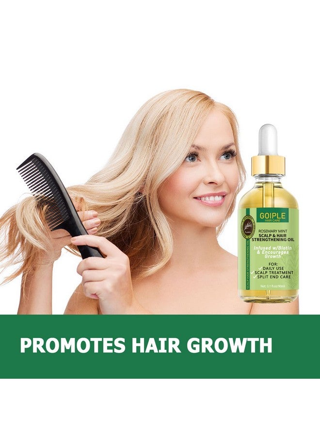 WOZUTUNT Rosemary Oil For Hair Growth, 3.1 Fl Oz, Pure Natural Scalp Oil With Essential Oils, Nourishing Treatment For Split Ends, Dry Scalp - Image 3