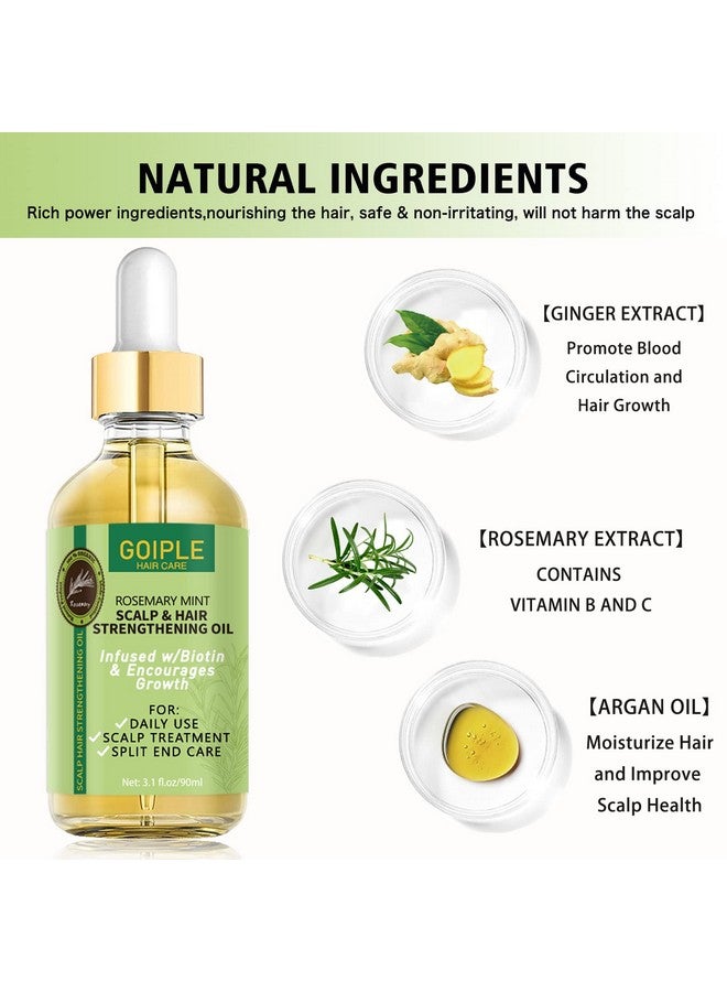 WOZUTUNT Rosemary Oil For Hair Growth, 3.1 Fl Oz, Pure Natural Scalp Oil With Essential Oils, Nourishing Treatment For Split Ends, Dry Scalp - Image 1