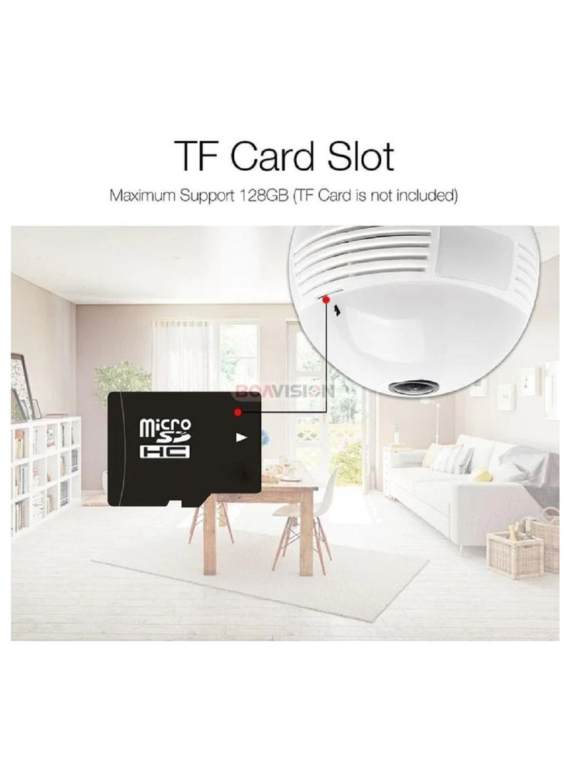 Gerenic - B13-I-V2 Wi-Fi Globe Panoramic 960p Wireless Panoramic Ip 3d Vr Camera Wifi Bulb Light Fisheye Surveillance - Image 1