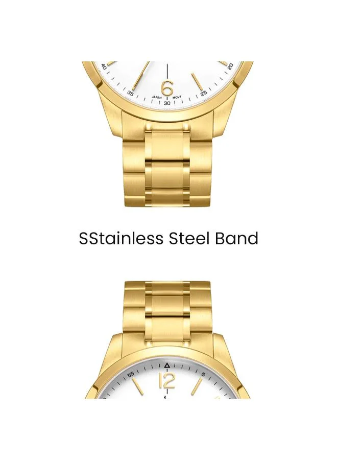 TORNADO Men's Stainless Steel Analog Watch T24007-GBGW - 42.5 mm