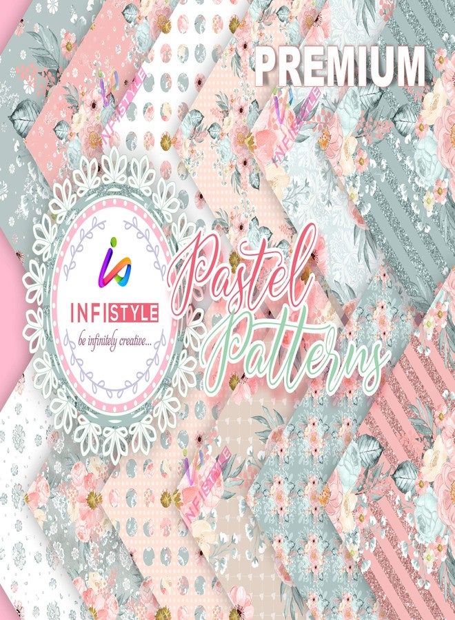 INFISTYLE ورق إنفيستايل باستيل بنقوش فنية وحرفية، ورق مقوى مزدوج الجوانب بنقوش، مقاس 6x6، عبوة من 24 ورقة، ورق زخرفي لصنع بطاقات تهنئة يدوية، عبوة ورق باستيل بنقوش فنية وحرفية، أوراق ذات ملمس فاتح اللون لأعمال الحرف اليدوية، أغطية مصابيح - Image 2