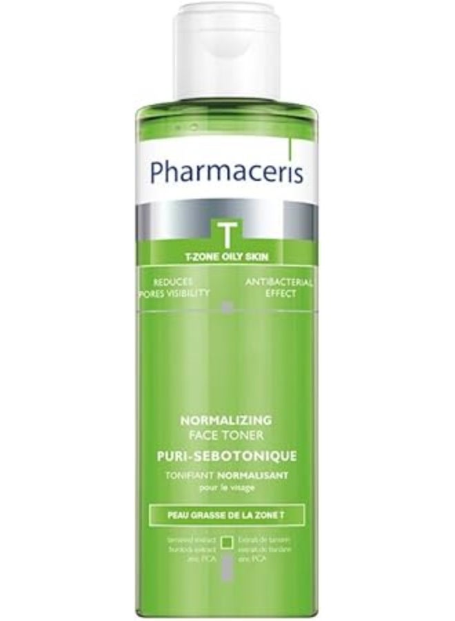 فارماسيريس تونر الوجه الموحد للبشرة الدهنية من فارماسيريس تي زون، 200 مل - ينظم إفراز الدهون، وينظف المسام، مع التمر الهندي والأرقطيون والزنك، للبشرة المختلطة المعرضة لحب الشباب