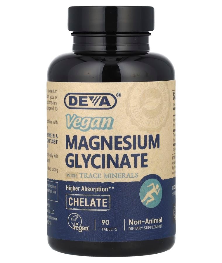 Deva Vegan Magnesium Glycinate With Trace Minerals 90 Tablets