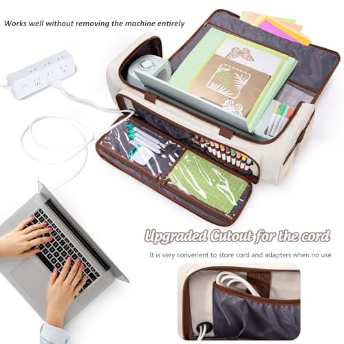 IMAGINING Carrying Case Bag for Cricut Maker 4, Maker 3, Explore 4, Explore 3, Explore Air 2, Large Opening Storage for Cricut Accessories and Suppliers - Image 3