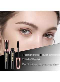 Charm Kiss 4 Pack 4D Silk Fiber Lash Mascara, Waterproof Smudge-Proof Thickening Mascara Black Thickening, Mascara Waterproof Lash Cosmetics For Natural Lengthening, Long Lasting & No Clumping  - Image 4